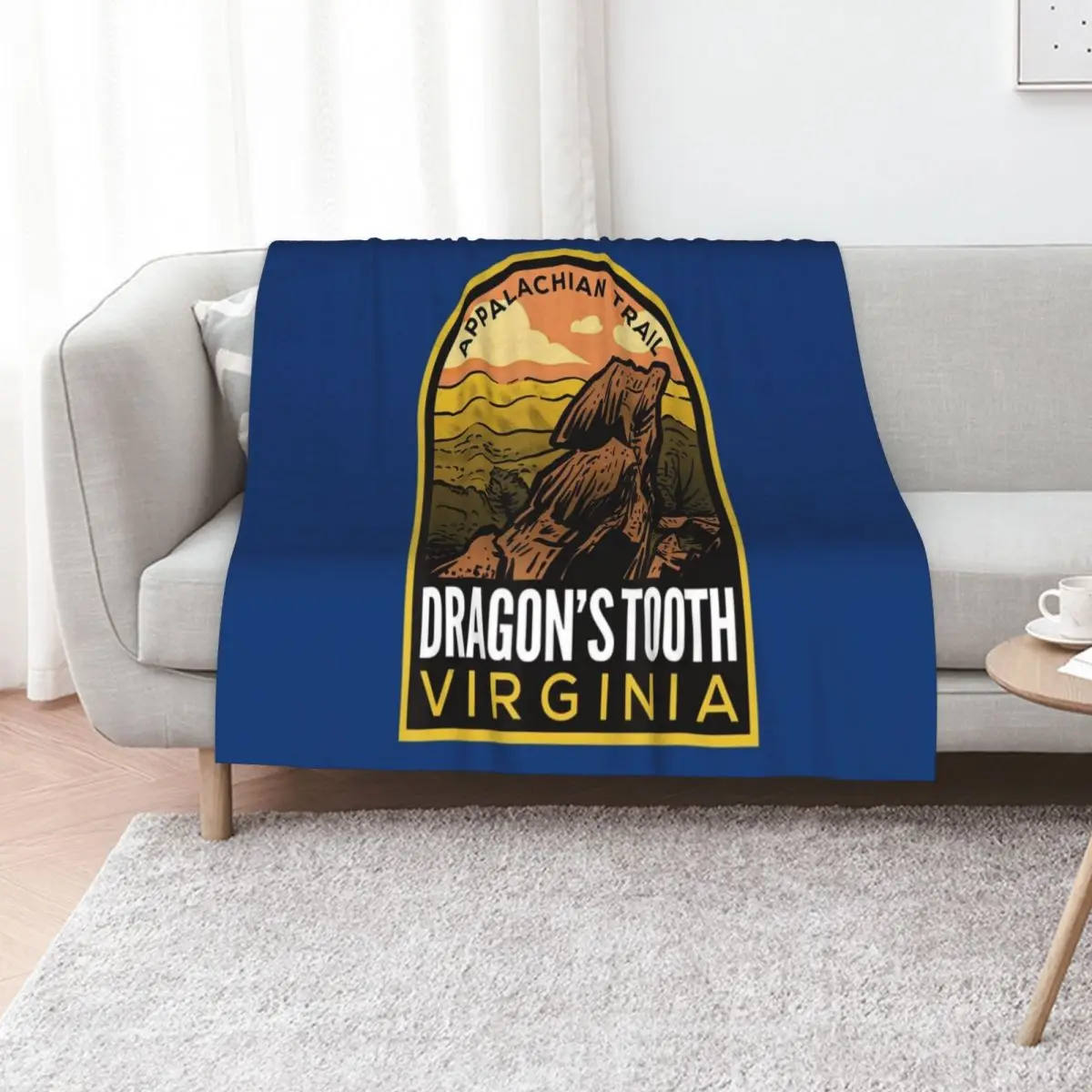 Dragon's Tooth Virginia Appalachian Trail Throw Blanket Soft Bedroom Blanket for Night Sleeping