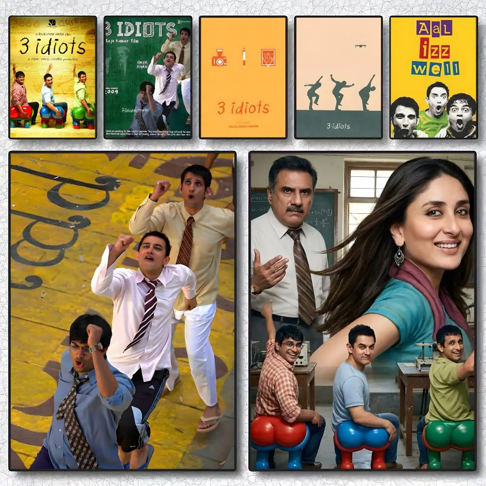 Movie Heartwarming 3 Idiots Painting Calligraphy Poster ‌decor Canvas Modern living room