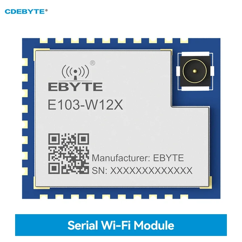 WIFI Module DA16200 SoC Serial CDEBYTE E103-W12X MQTT HTTP Low Power AT Command AP STA 7 Sockets TCP UDP IPX Antenna