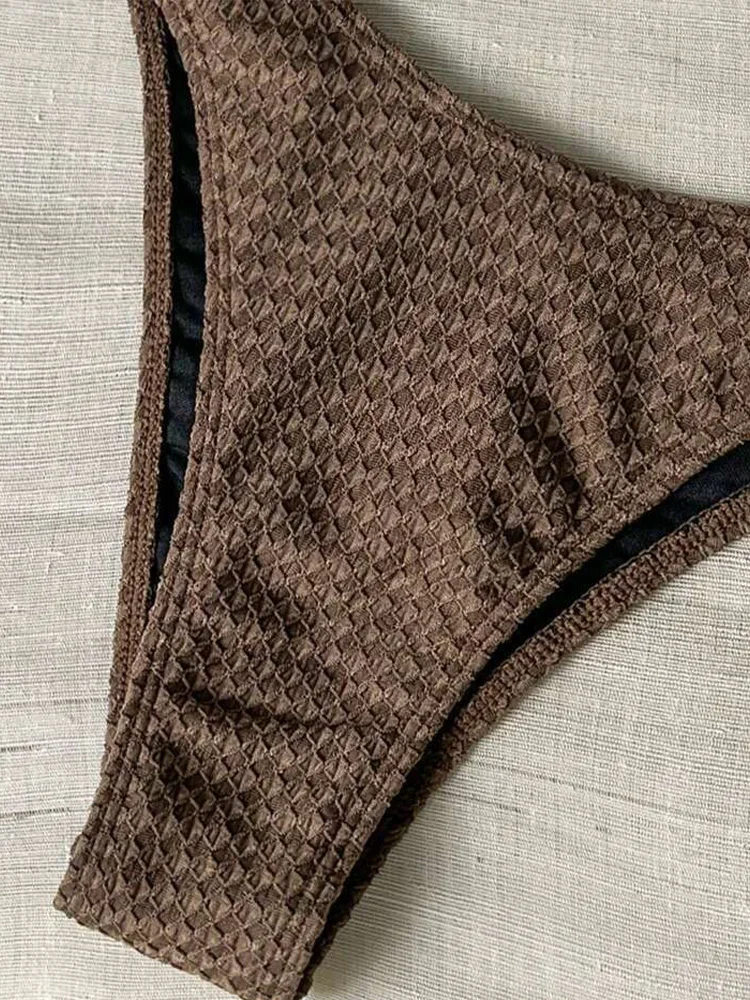 UETEEY 2025 nuevo traje de baño de verano conjunto de Bikinis Sexy sin tirantes Bikini con espalda descubierta conjunto de 2 piezas mujeres sólido traje de baño dividido Bikini de playa