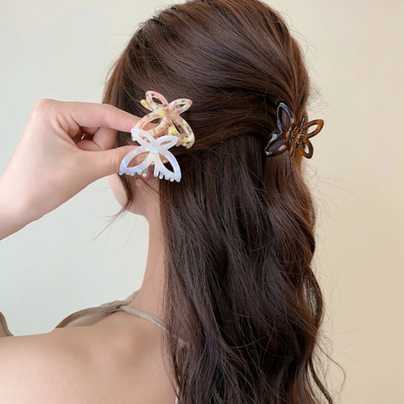 

Sweet Fairy Hollow Butterfly Hair Clip for Women Girls Acetate Hair Claw Modeling Tool New Headwear Hair Accessories Party Gifts