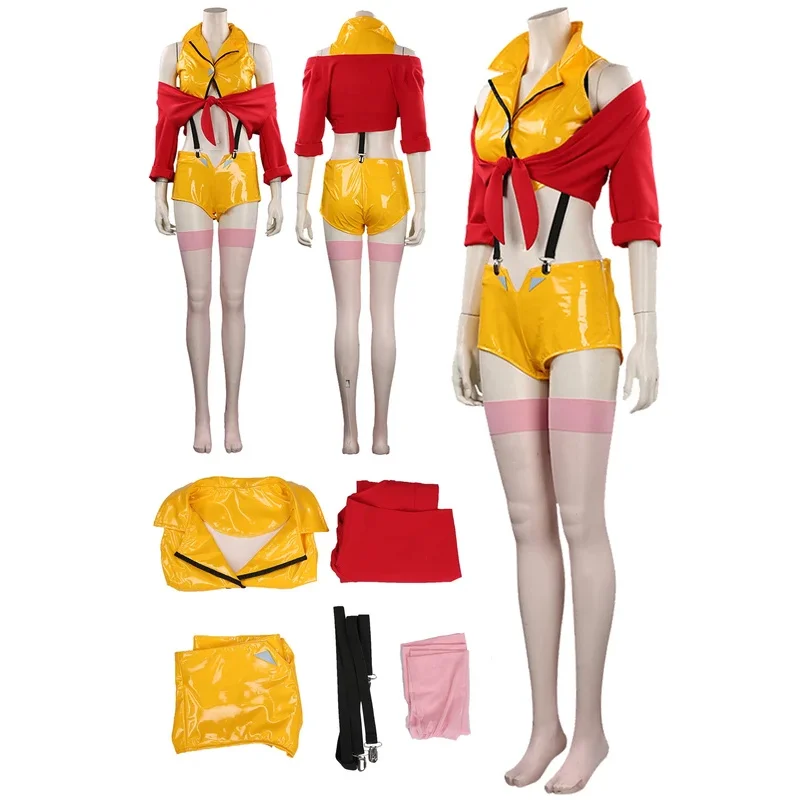 Faye Valentine Cosplay Fantasy Anime Cowboy COS Bebod Costume Set Halloween Carnival Suit For Disguise Ladies Women Adult