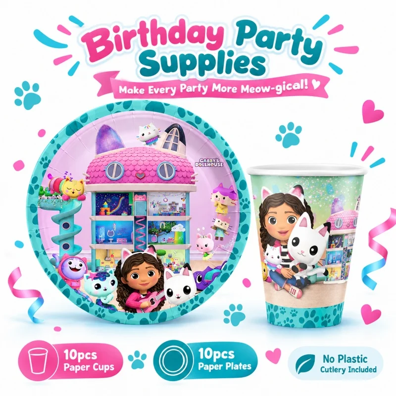 Gabe Doll Happy Birthday Decor Tableware Combo Kit Design On Sturdy Trendy Hot Selling Set Sweet Playful Themed Celebrations