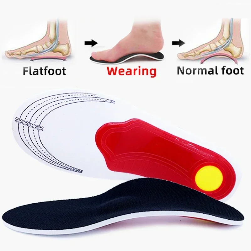 2/4/6Pcs Arch Support Plantar Fasciitis Foot Shoes Insoles Orthopedic Insole for Feet Men Women EVA Shock Absorbing Shoe Pads