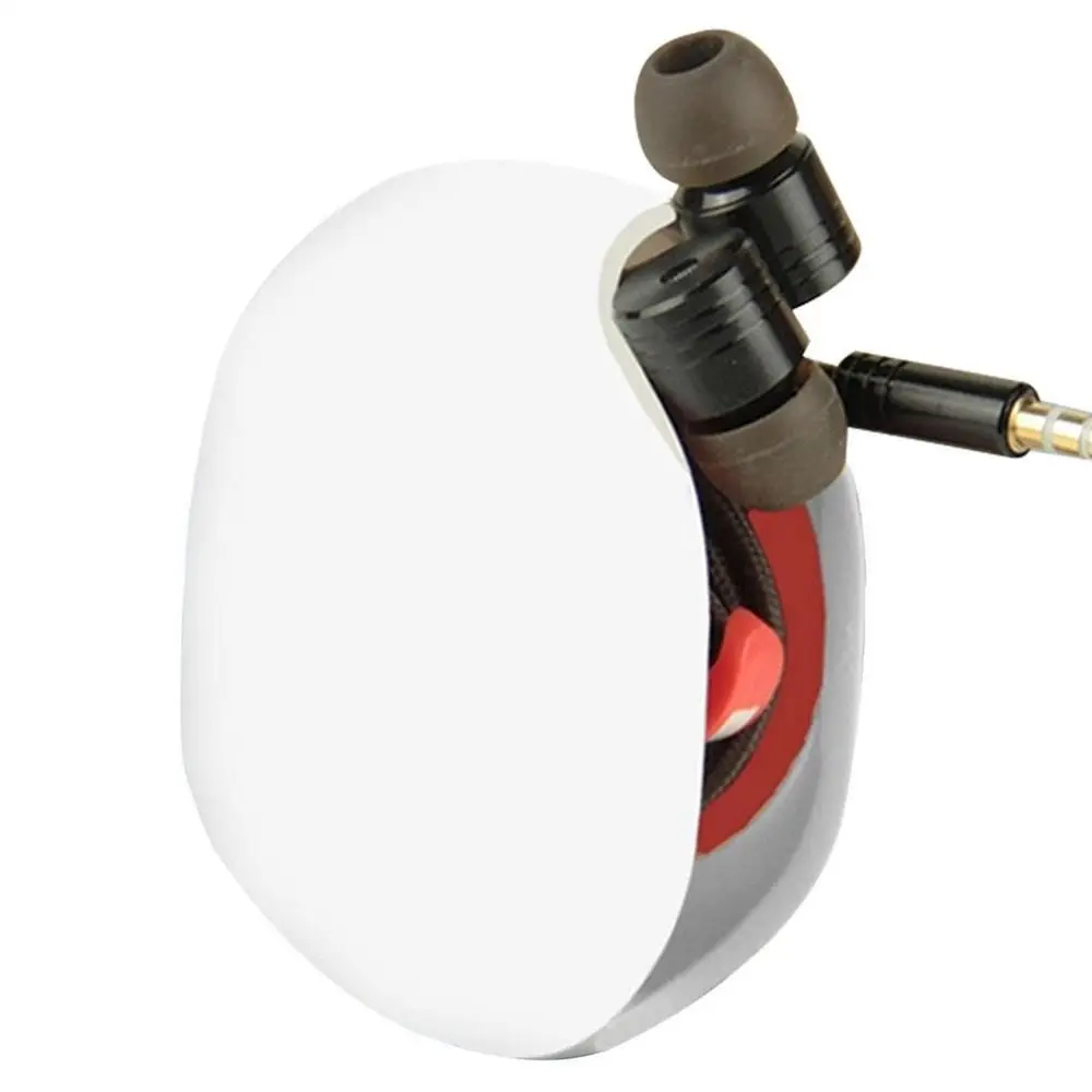 Desktop Organiser Earphone Automatic Retractable Cable Earphone Wrap Headphone Cable Storage Box Cord Winder Clip