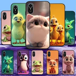 Case For ZTE Blade A31 PLUS Back Phone Cover Protective Soft Silicone Black Tpu cute lovely animals