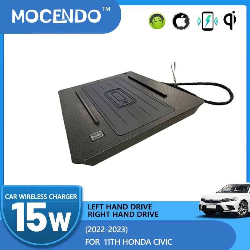 

Для Honda Civic 2022-2023 QI Беспроводное автомобильное зарядное устройство для телефона Держатель зарядной пластины-автомобильный аксессуар для эффективной зарядки на работе