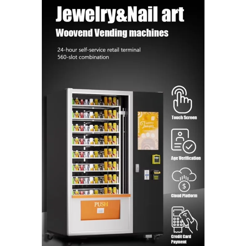 Beauty Eyelashes And Earrings Vending Machine Free Sticker AI Trial Card Reader Touch Screen Shopping Mall