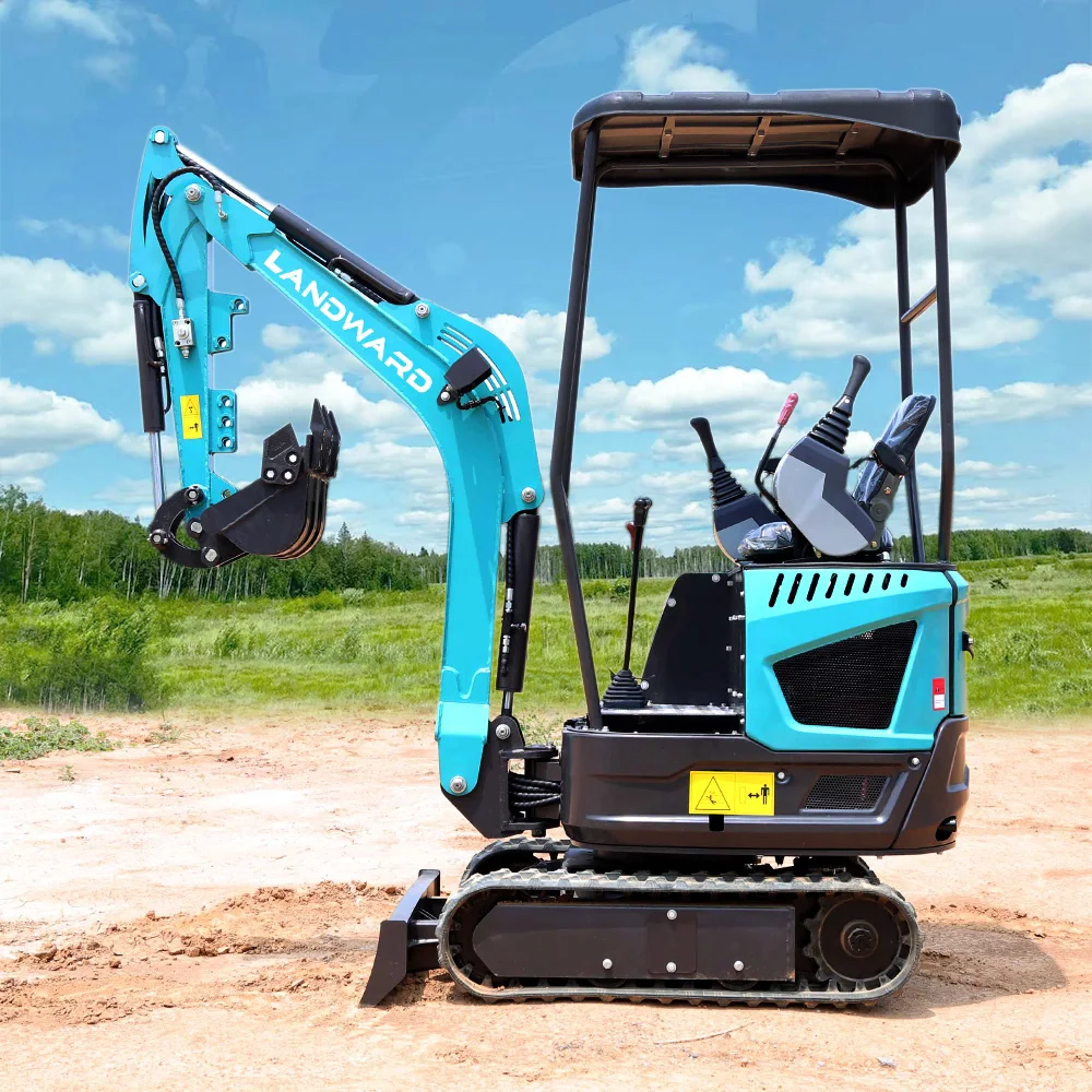 

LANDWARD Agriculture Mini Excavator Hydraulic Crawler Excavator 1.5 Tons Home Garden Mini Excavator with Bucket Euro5 Customized