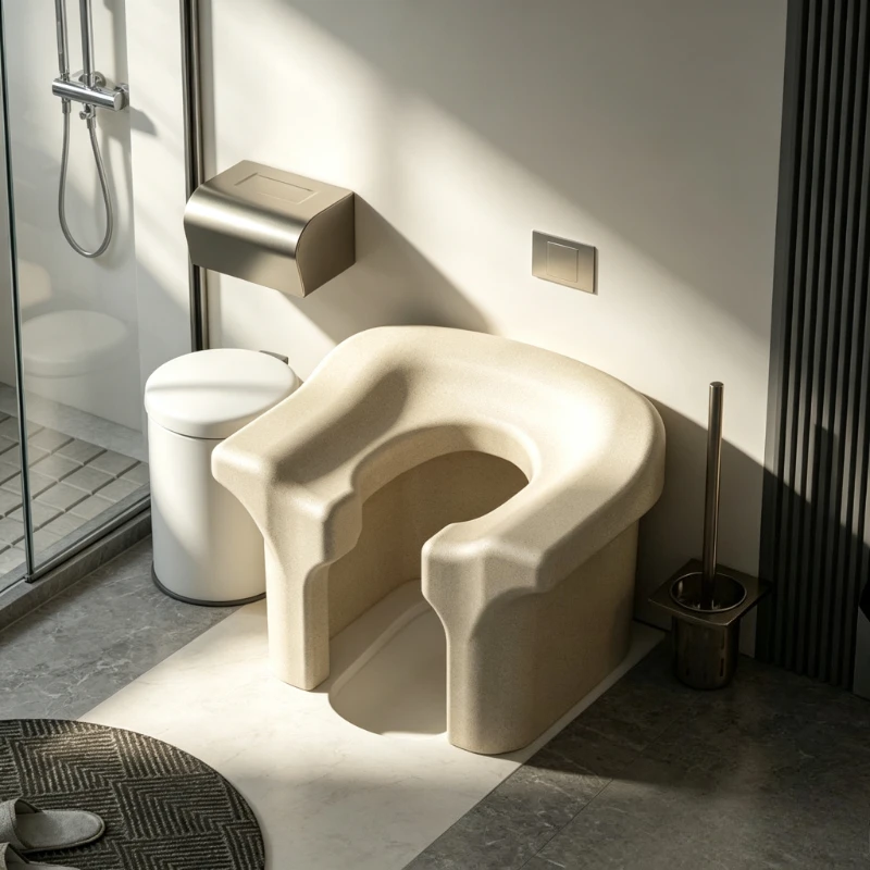 Mobile Commode Chair Shower Seat Toilet Aid for Seniors Sturdy Home Bathroom Elderly Squat to Sit Daily Care Support 이동식 변기 의자