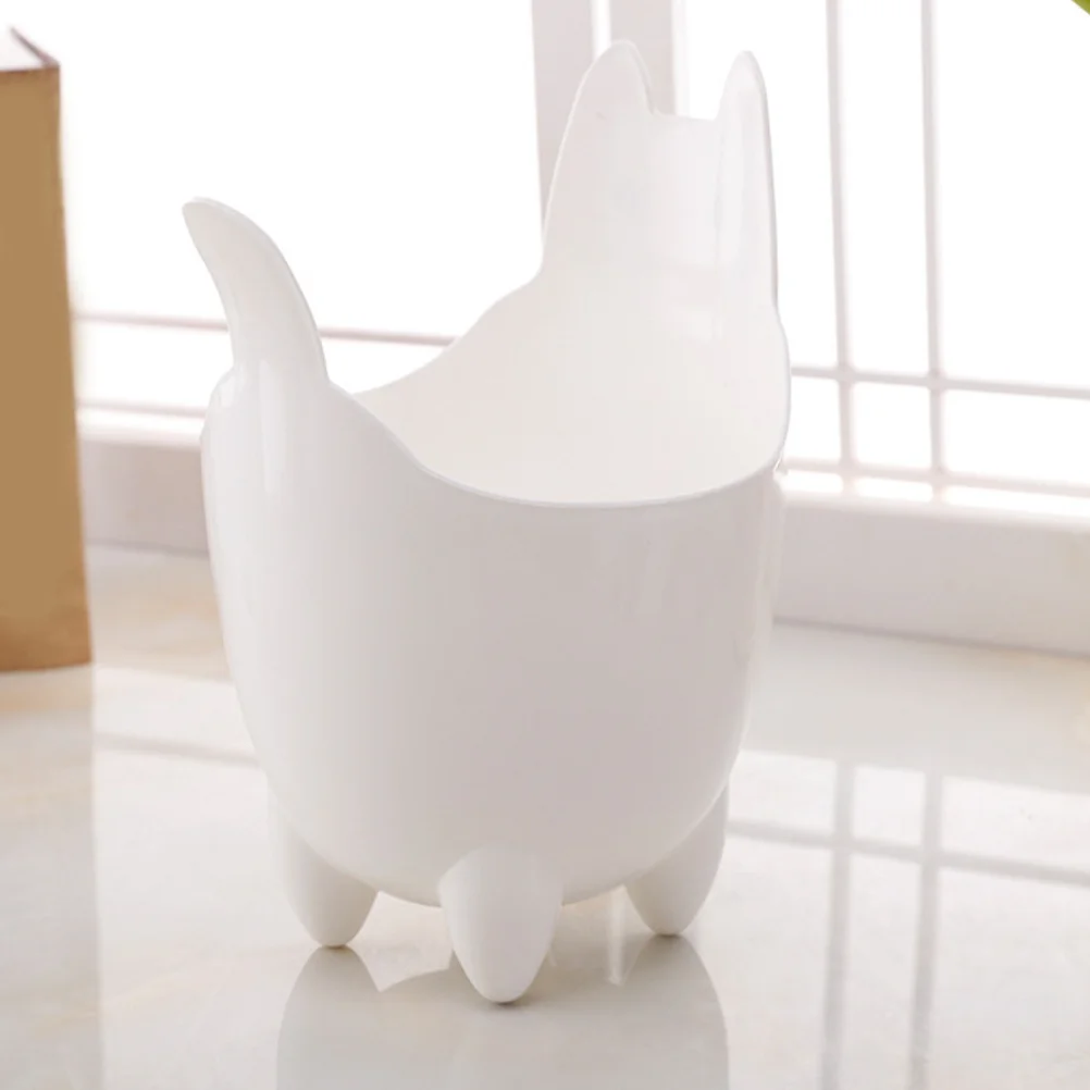 

Pen Holder Trash Can Mini Desktop Storage Bucket Kawaii Cat Design Plastic Waste Basket For Office Dorm Desk Organizer