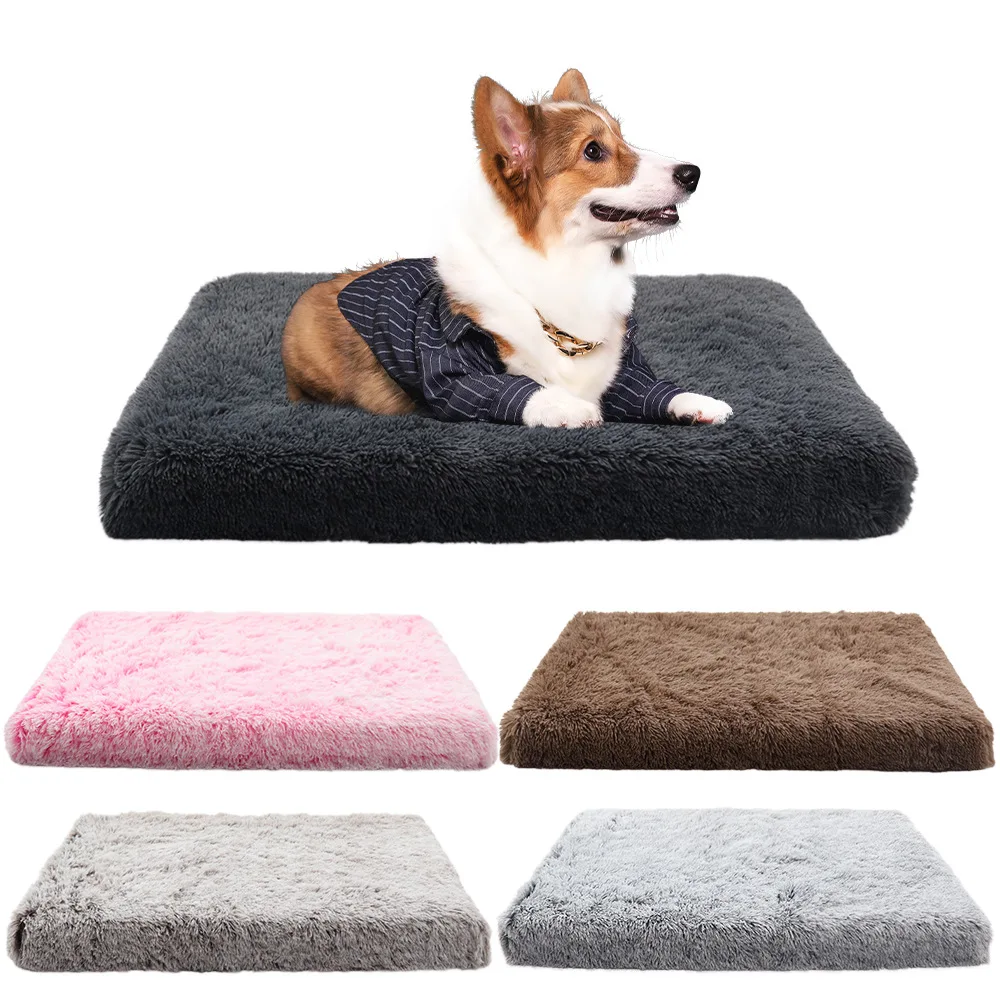 Plush square kennel cat mat pet nest deep sleep dog sofa bed pet supplies manufacturers wholesale Dog bed cover Dog drying towel