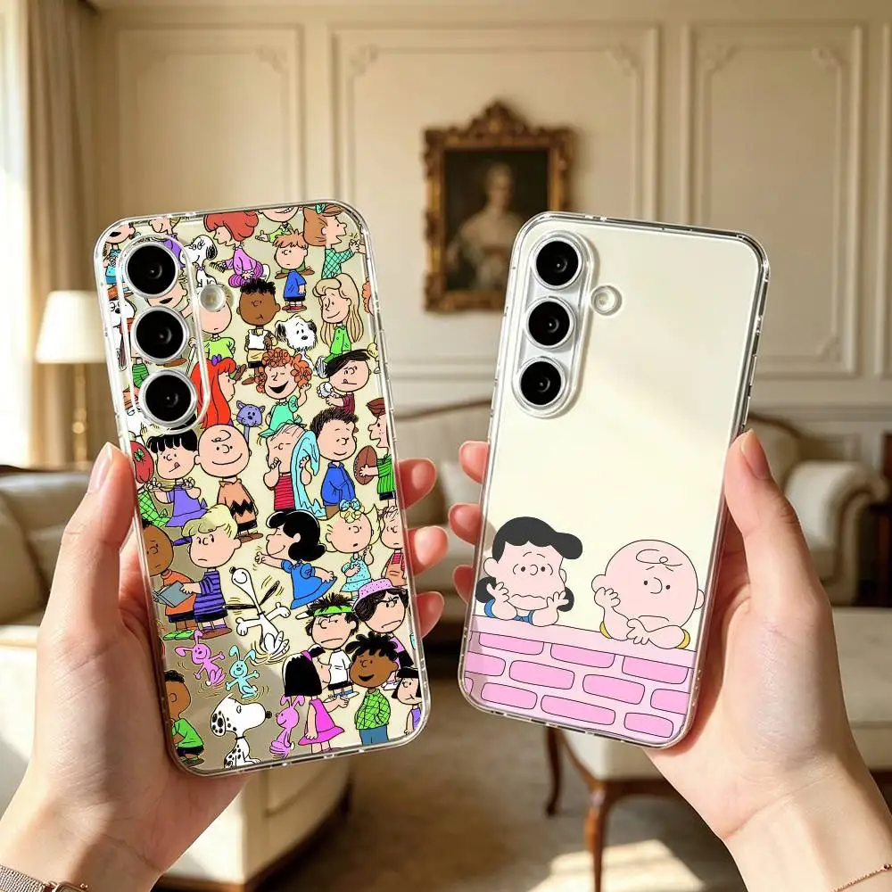 Cute Cartoon P-PeanutsES Phone Case For SamsungA10,12,20,21S,30,31,40,50,51,52,70,71 Transparent Cover Gift