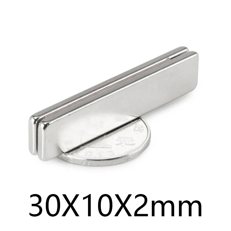 10/20/50PCS 30x10x2mm N35 Super Strong Block Neodymium Magnets NdFeB Rare Earth Magnet 30mm X 10mm X 2 Mm Sheet Magnet 30*10*2mm