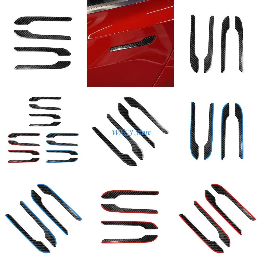 

37JE Car Door Handle Cover Frame Protector Decoration Sticker Exterior for