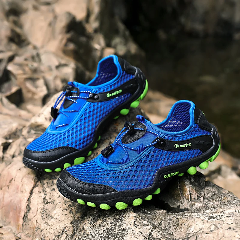 Zapatos de senderismo para hombre al aire libre, zapatos deportivos antideslizantes de caña baja, zapatillas informales ligeras, cómodas y suaves transpirables, zapatos para hombre