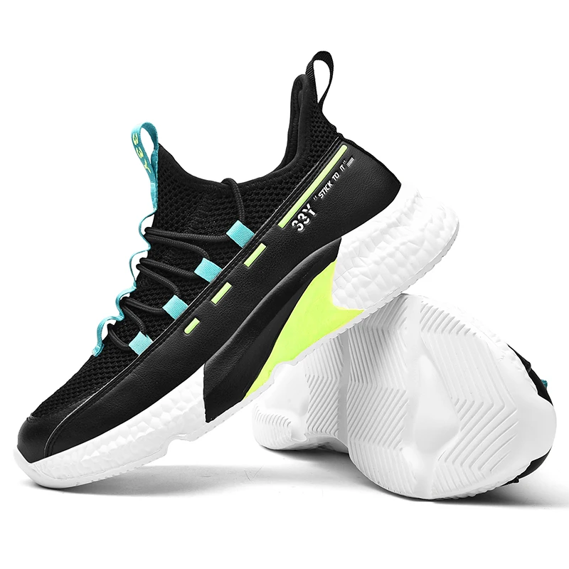 

New Men's Casual Sneakers*Plus Size Gym Student Running Sports Shoes For Women Tenis Breathable Athletics Training Shoe Black45