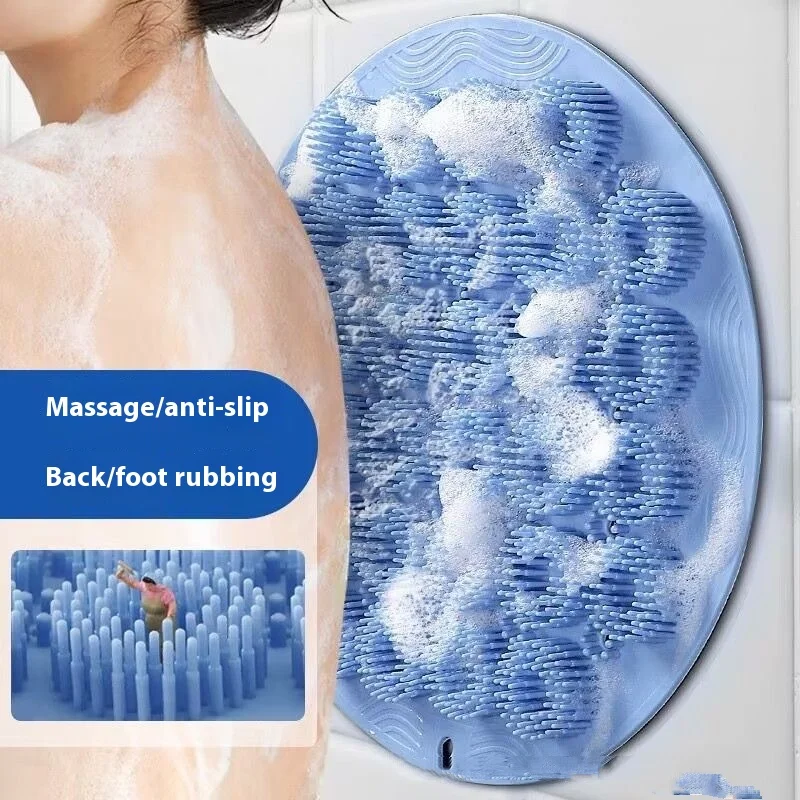 Enlarge Round Silicone Scrub and Back Scrub Artifact Bath Mat 3D Three-Dimensional Cleaning Massage Multi-Functional Anti-Skid