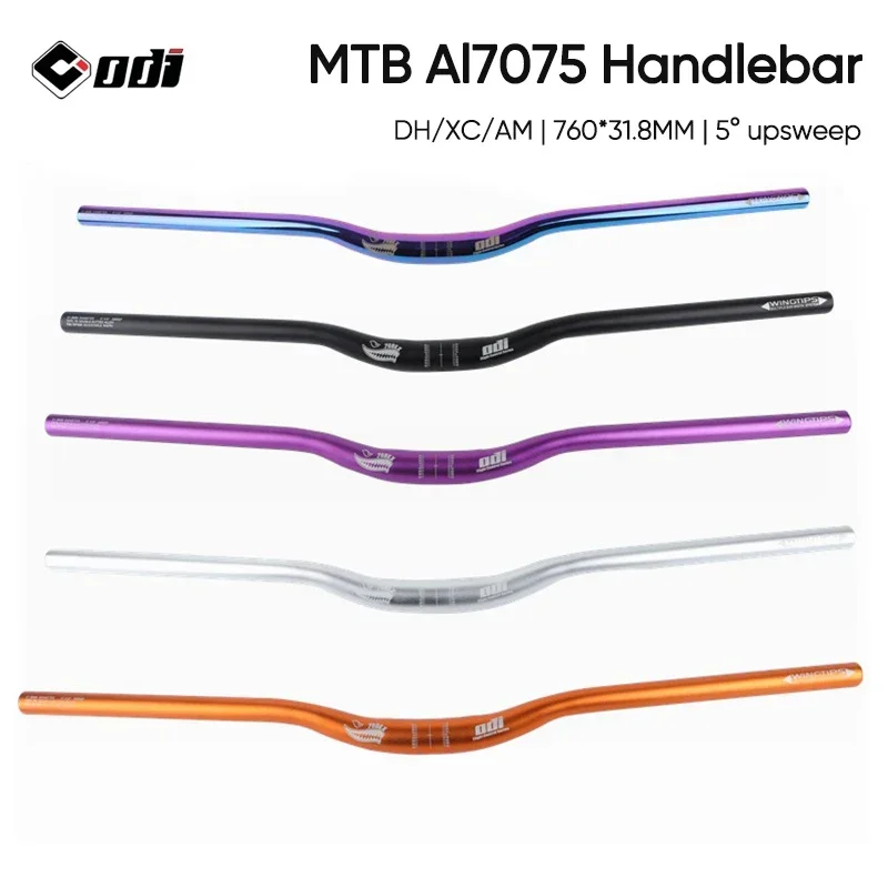 

ODI Bicycle Handlebar 7050 Aluminum Alloy Mountain Bike Handlebar 760mm Ultralight Handle Bar for Bicycle MTB DH XC AM Bike Part