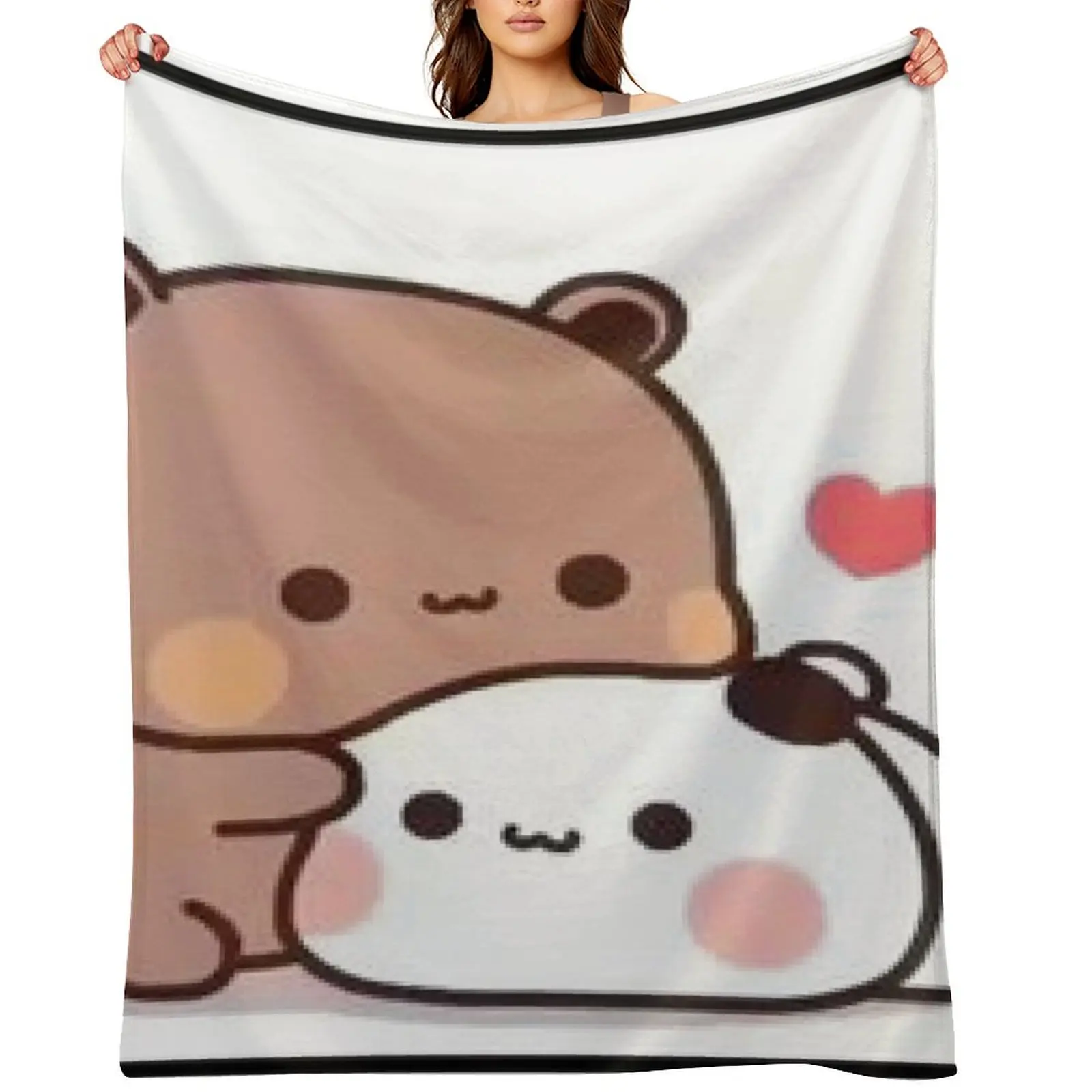 Milk and Mocha Together Throw Blanket Bed Fashionable bed plaid wednesday Giant Sofa Blankets