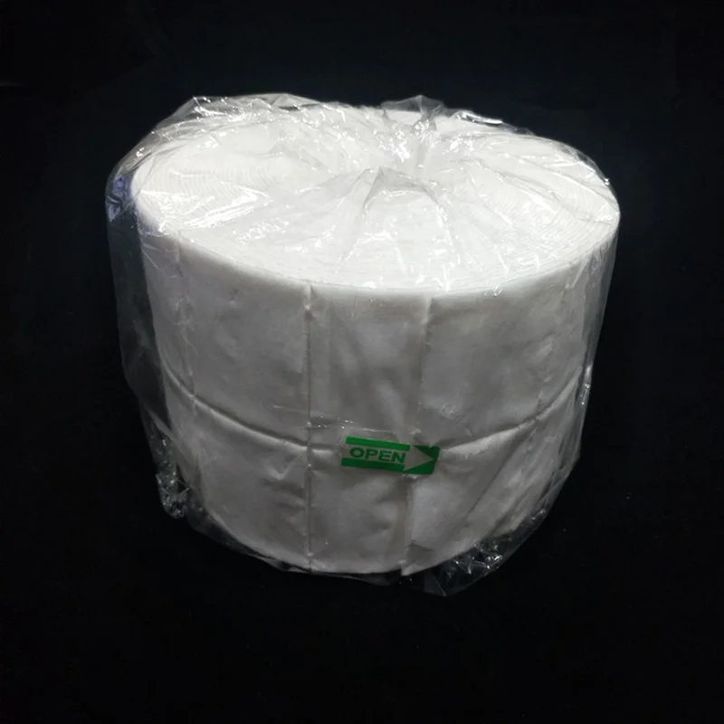 مزيل الأظافر أوراق تنظيف الأظافر مزيل ماكياج منشفة 300 ، 500 ورقة لفة منشفة مزيل الأظافر القطن مسمار تنظيف أداة