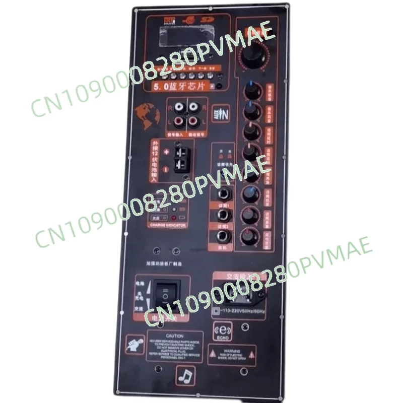 12V battery 220V high-power square dance power amplifier board portable tie rod mobile speaker power amplifier board