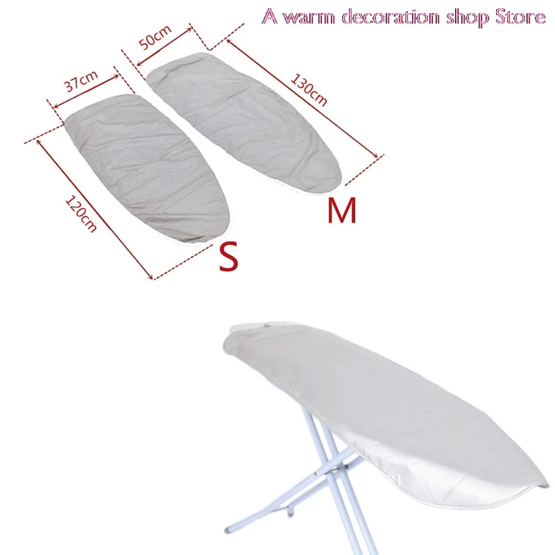 Home Universal Silver Coated Padded Ironing Board Cover Heavy Heat Reflective Scorch Resistant 120*37cm/130*50cm