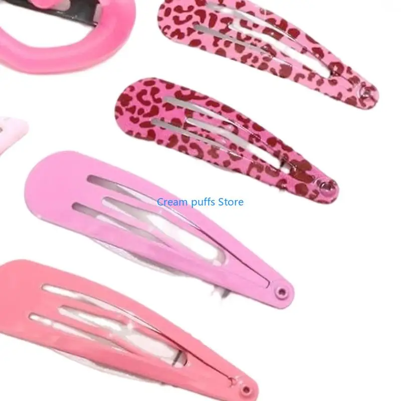 50LE 2000s Hair Clip for Women Girl 18PCS Love Heart Star Leopard Pattern Barrettes For Daily and Street Wear Fashion Headpiece