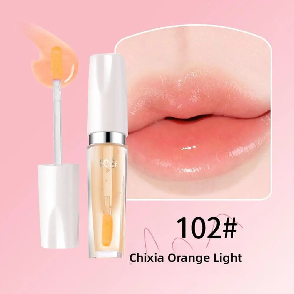 Crystal Jelly Lip Oil Color Change Lipstick Hydrating Cosmetics Care Lines Smooth Lips Reduce Fine Moisturizing W7Q9