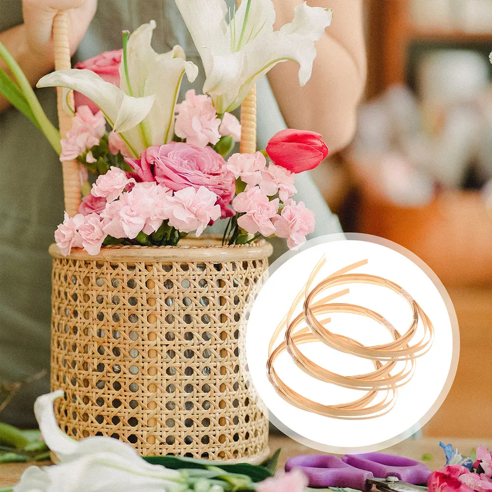 

Bamboo Strips Decorative Materials 2 Rolls 6M 04mm 05cm DIY Basket Supplies Rattan Skin Weaving Handmade Crafts