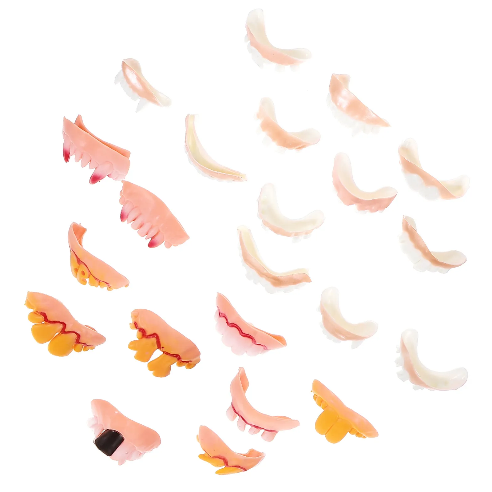 

22 шт. Накладные зубы для Хэллоуина, реалистичные страшные зубы для костюмированных вечеринок, розыгрышей, косплея и декора