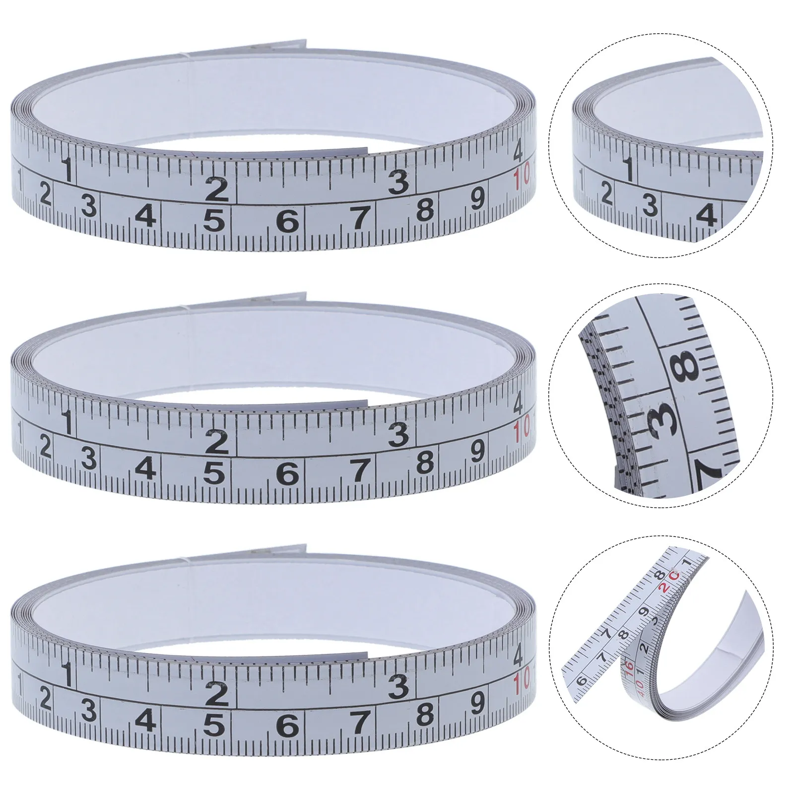Self-Adhesive Precision Measuring Tape Dual Scale Steel Ruler Metric Imperial for Woodworking Drafting Table Stick on Measuring