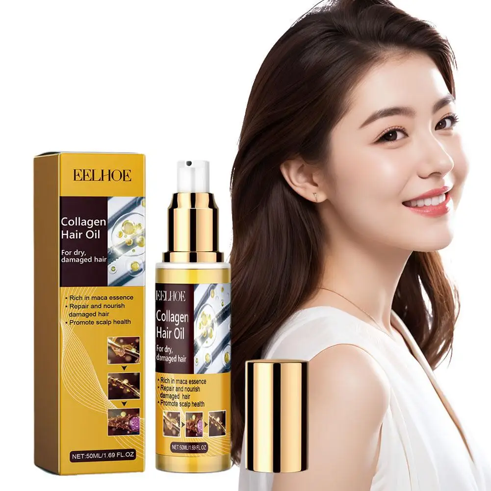 

Коллагеновое эфирное масло для восстановления поврежденных волос, глубоко предотвращает увлажнение, разрыв роста и 50 мл масла для волос, способствует уходу E8U4