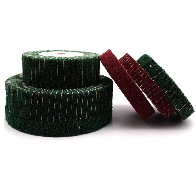 150/200/250/300mm Non-woven Flap Brush Polishing Wheel Metal Woodworking 25 Bore Polishing Wheel