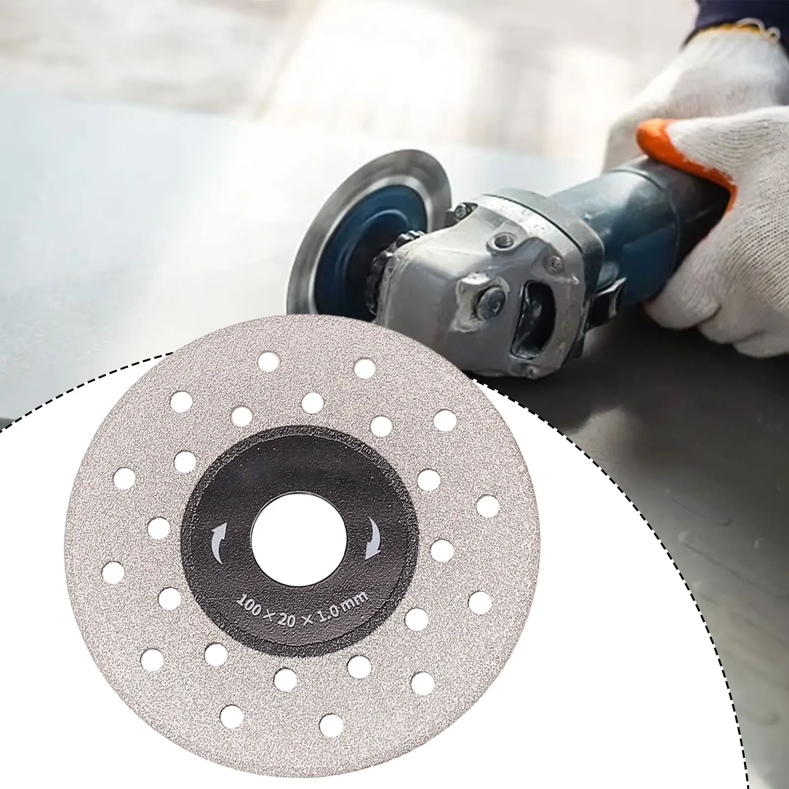 

Cutting Dics Diamond Saw Blade Grinding Disc 100*25*1.0mm 100mm Diamond Saw Blade Emery Grinding Disc Sliver Mm Note