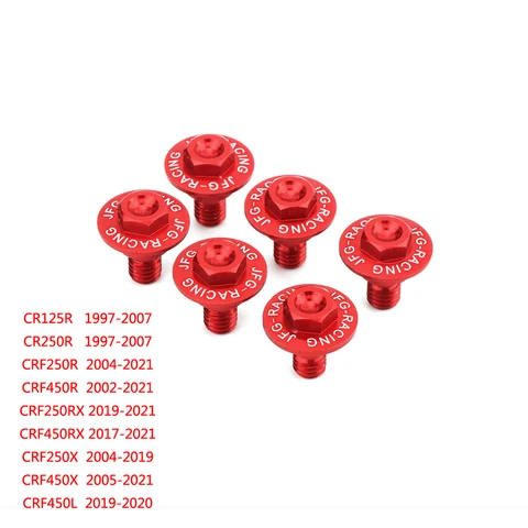 Болты защиты передней вилки для Honda CR 125R 250R CRF250R CRF250X CRF450R CRF450X CRF450RX CRF250L/M CRF 250 RALLY 450R XR 400