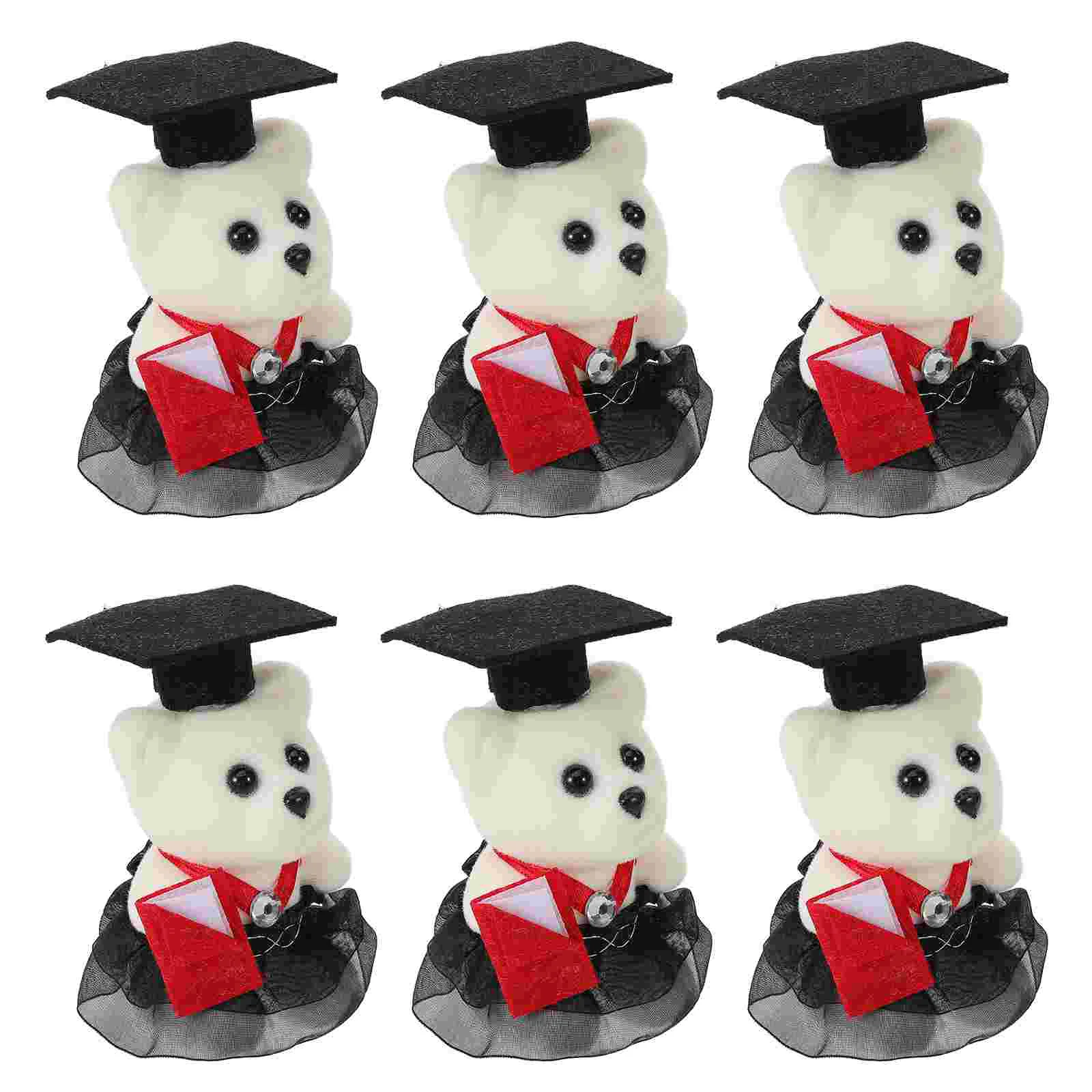 5 Pcs Graduation Season Dr Bear Ceremony Ornament Flower Bouquet Decorations Ice Cream Unique Gift Foam Cake Bears