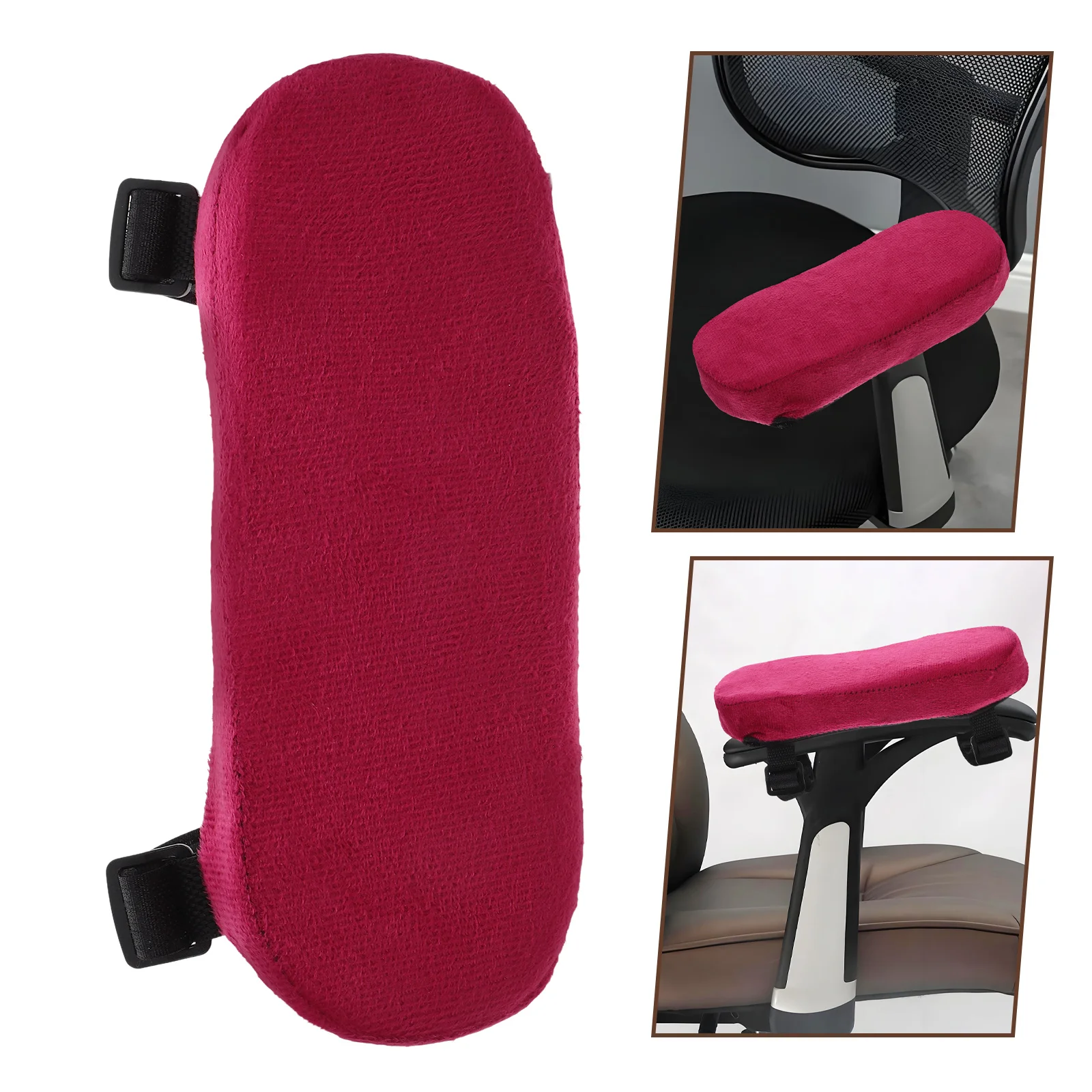 

2pcs Armrest Pad Office Chair Black Soft Cushion Gaming Wheelchair Elbow Support Home Task Chairs Pillow