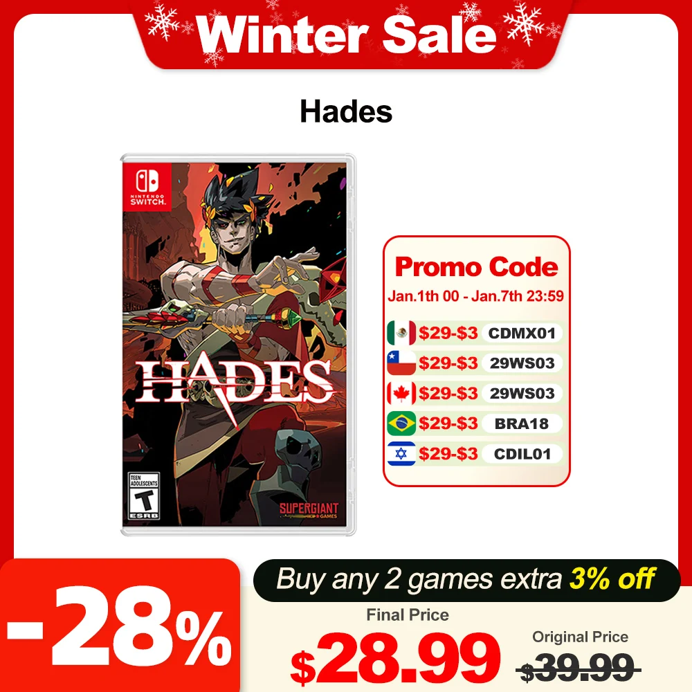 Hades Nintendo Switch Game Deals 100% Official Original Physical Game Card RPG Action Genre for Switch OLED Lite Game Console