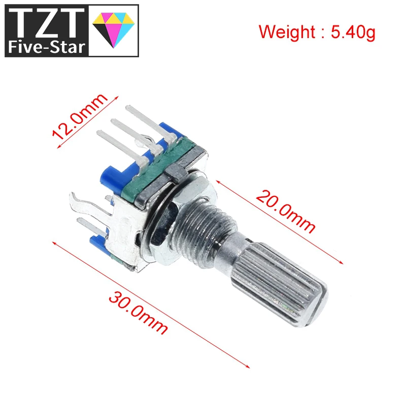 1PCS Plum handle 15mm 20mm rotary encoder coding switch / EC11 / digital potentiometer with switch 5 Pin