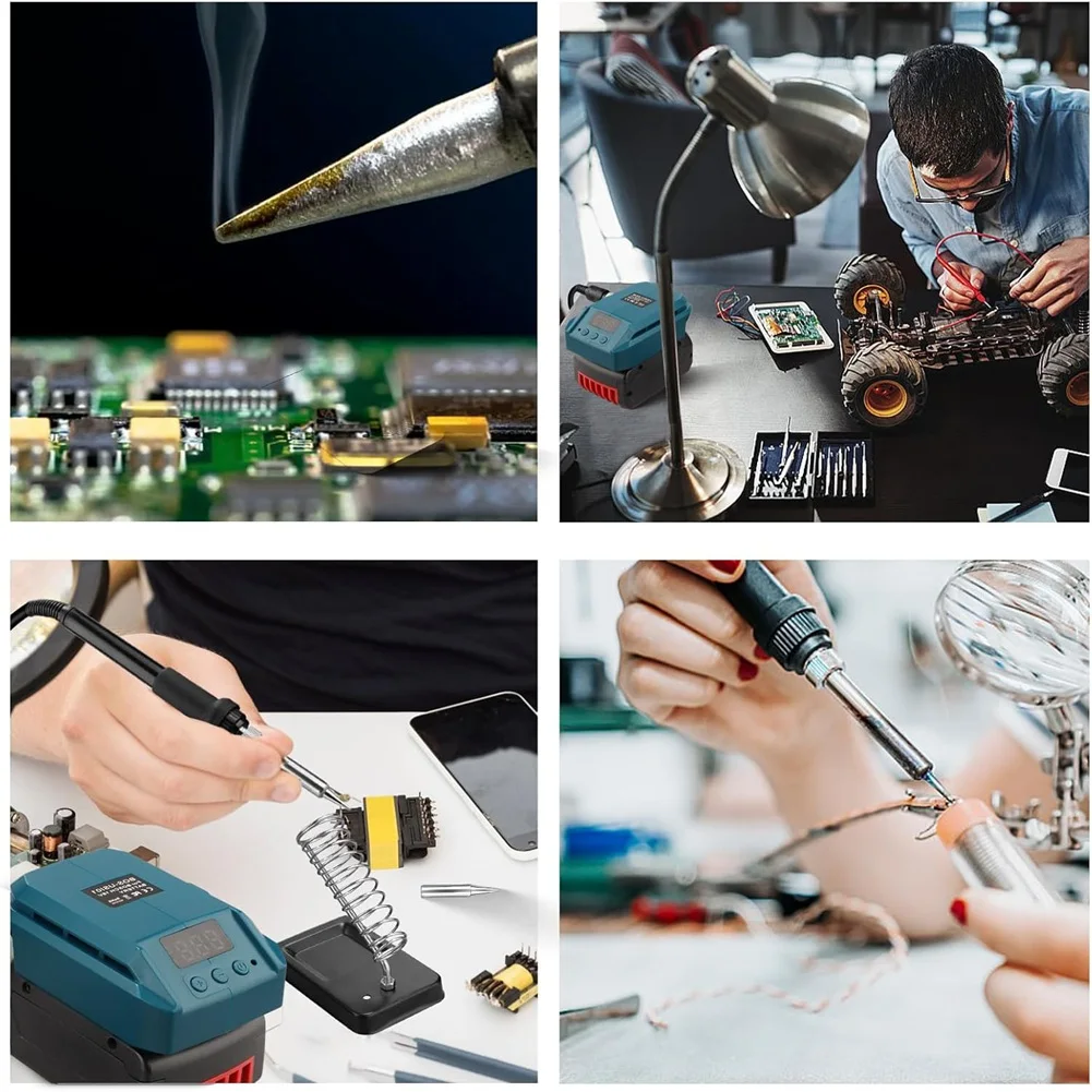 

AB47-Battery Soldering Iron For Professional 18 V System GBA Battery,60W Cordless Soldering Iron Adjustable Temperature
