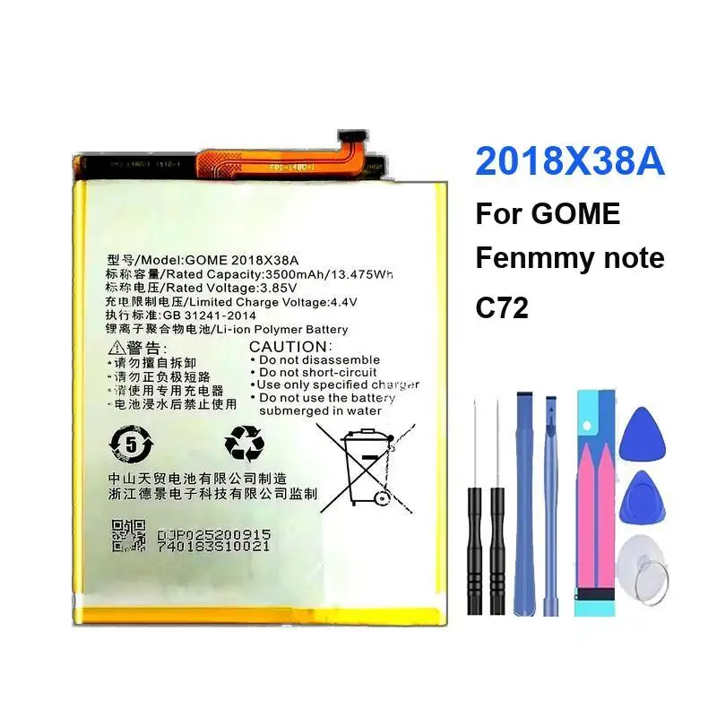

For Gome Fenmmy Note C72 3500Mah Mobile Phone Battery Prolonged Performance 2018X38A Premium Replacement