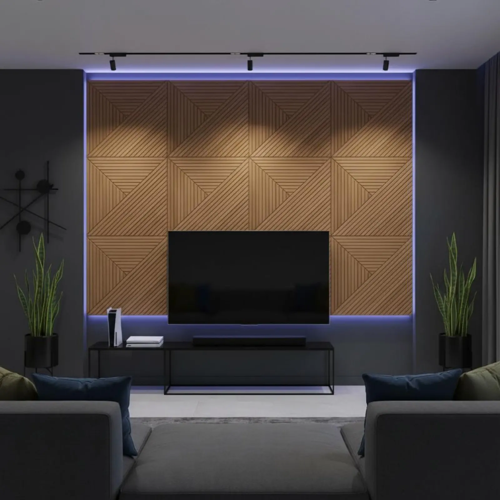 Wood Grain Acoustic Panel Reduce Reverberation Three-Dimensional Decorative Wall Panel autoAdhesive Acoustic Foam Flame - view 6