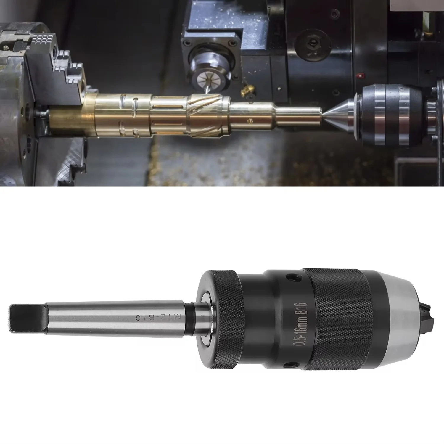 Chuck Keyless Drill Chuck Quick Release Morse Taper  Drilling Machine 0.5‑16mm MT2‑B16 MT2‑B16 Chuck Morse Taper Chuck