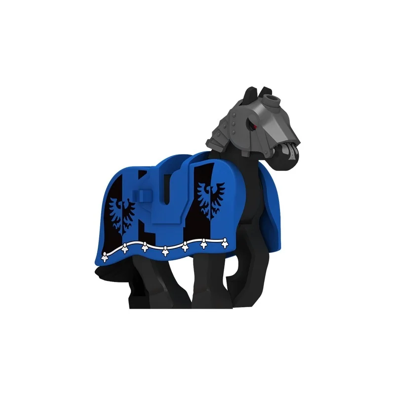 Military Medieval Weapons Accessories Cavalry Regiment Knight Horse Animal Castle MOC Building Blocks Figures Children Toy Gift