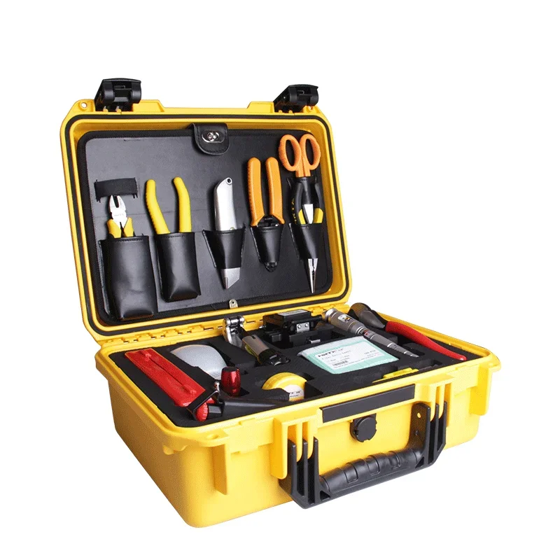 

FTTH Fiber Optic Tool Kit box with Fiber Cable Construction Toolbox Fiber Construction Tools Set