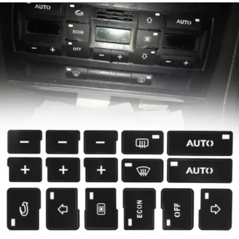 1SET For Audi A4 A6 B6 B7 Car Air Condition AC Climate Control Button Repair Stickers Decals Styling Decors