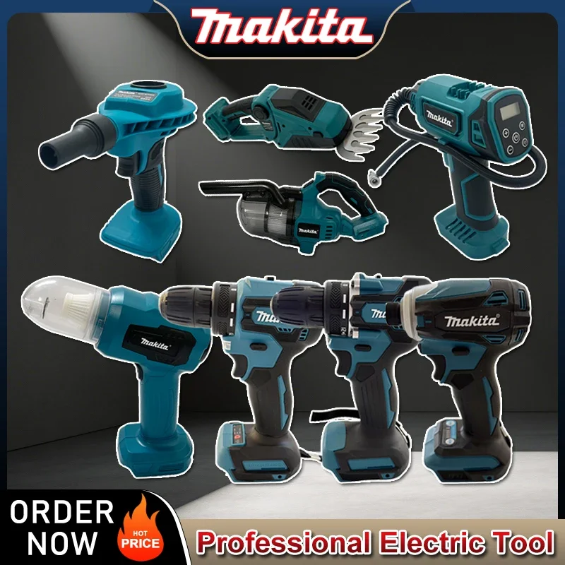 

Многофункциональные электроинструменты Makita: бесщеточный воздуходув, электрический термофен с цифровым дисплеем, электрическая полировальная машина, автомобильный воздушный насос двойного назначения