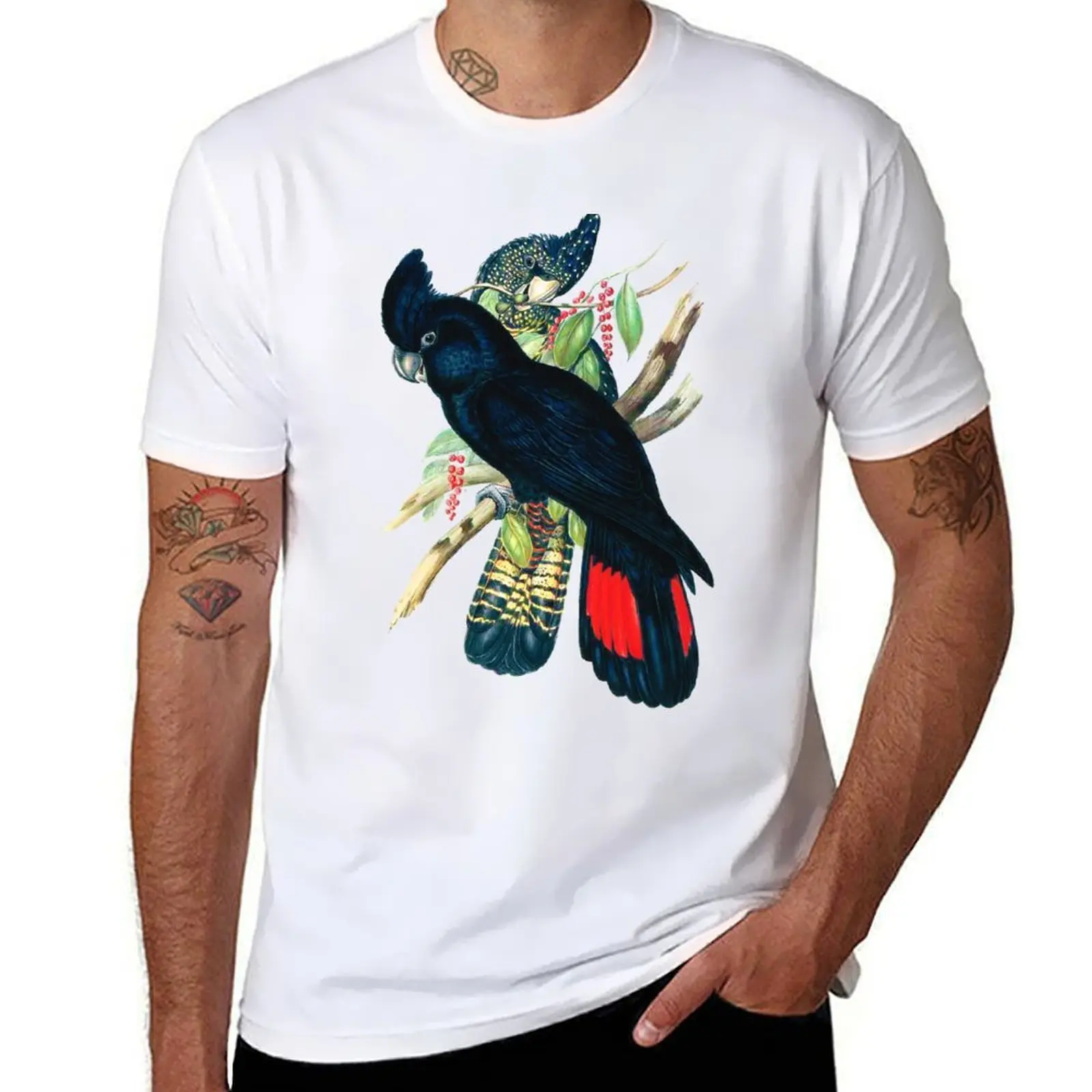 

Australian Banksian Black Cockatoo T-Shirt black cotton t-shirt plain for man package cotton t shirt pack T-Shirt
