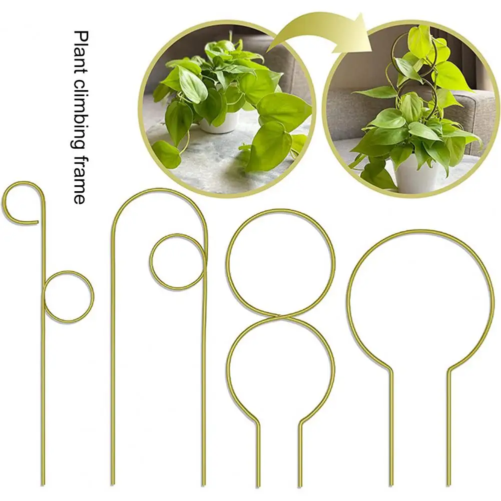 4Pcs Durable Plant Trellis Metal Flower Support Stake Sturdy Balcony Bonsai Small Climbing Plants Plant Trellis  Decorative